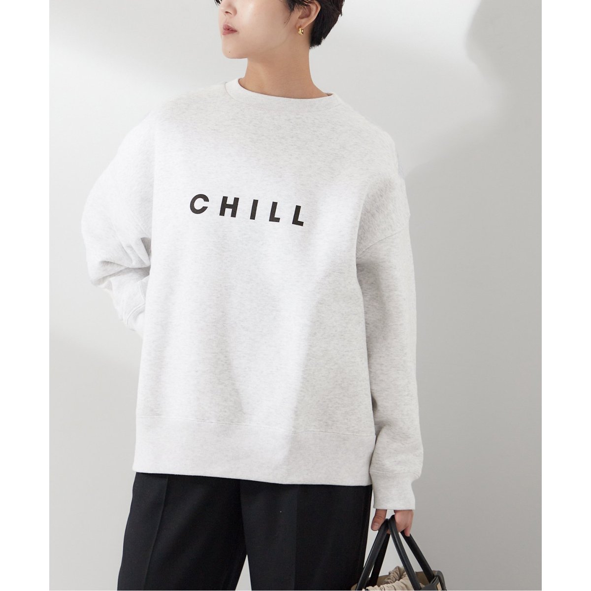 【POET MEETS DUBWISE】CHILL スウェット L グレー チル POET MEETS DUBWISE / THINK OVER Oversized Sweat オーバー