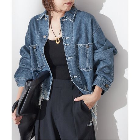 JANE SMITH】10oz DENIM SHORT COVER ALL JA：デニムジャケット 