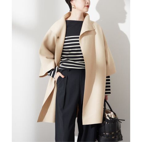 HARRIS WHARF LONDON】klmono mantle pressed wool：コー | ジャーナル 