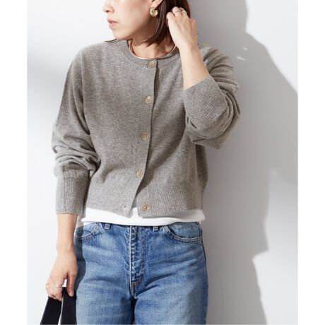カシミヤ100クルーネックカーディガン | ジャーナルスタンダード  