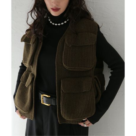 INSCRIRE /アンスクリア】Wool Jersey Field Vest：ベスト 