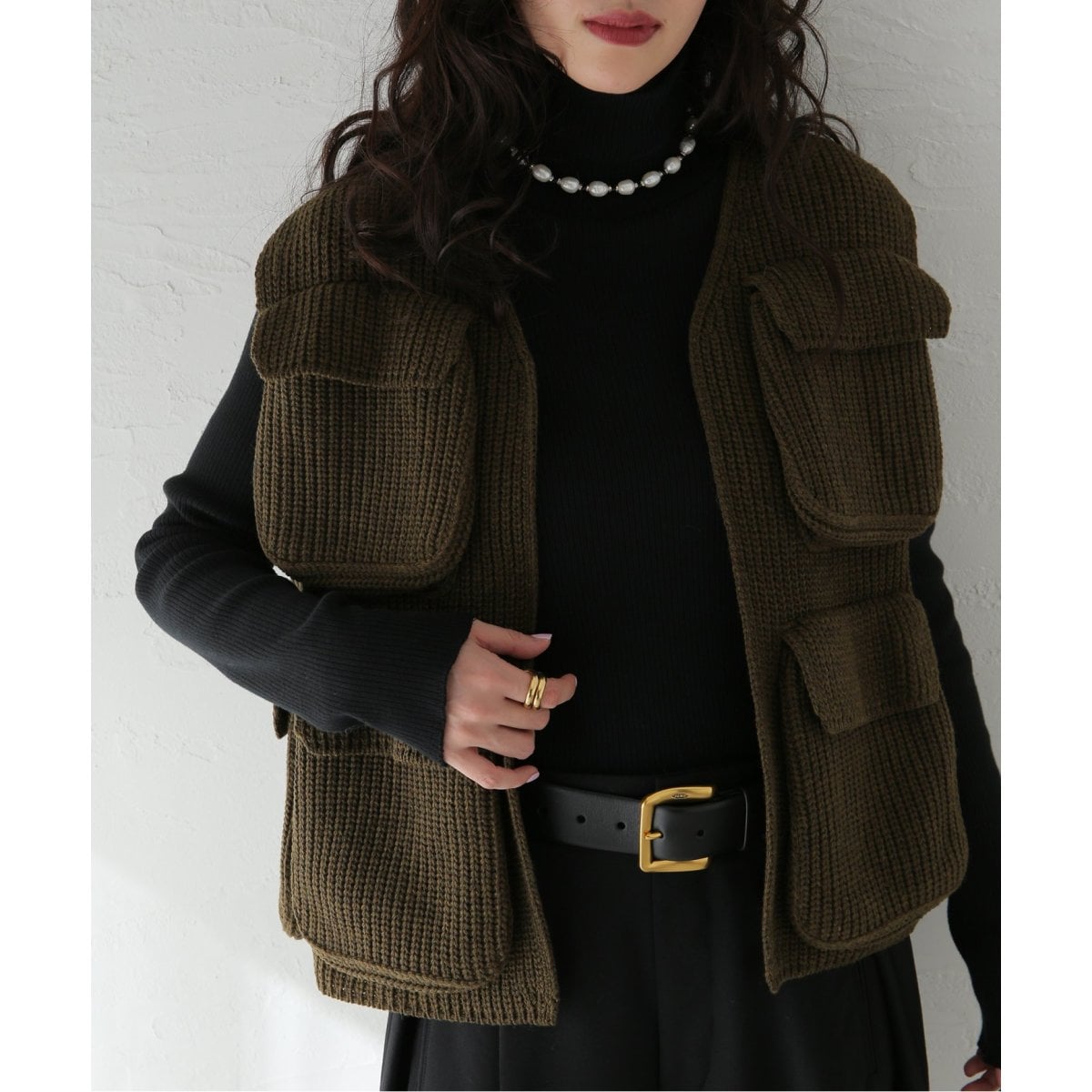 INSCRIRE Wool Jersey Field Vest ベスト INSCRIRE /アンスクリア】Wool Jersey Field Vest：ベスト