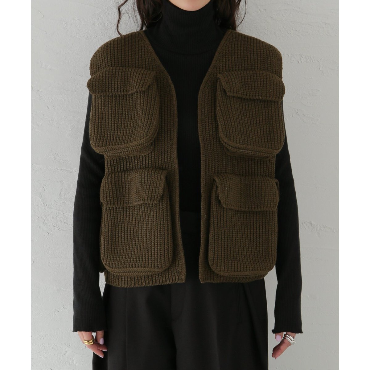 INSCRIRE /アンスクリア】Wool Jersey Field Vest：ベスト