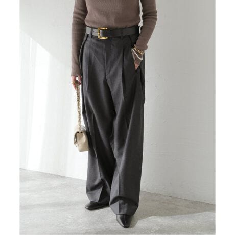 INSCRIRE /アンスクリア】Wool Gabardine Transform Pants：パ  