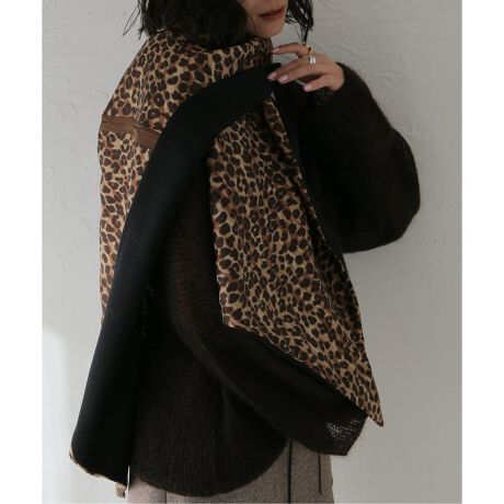 MANIPURI/マニプリ】ウールシルクマフラー ガラレオパードゼブラ  