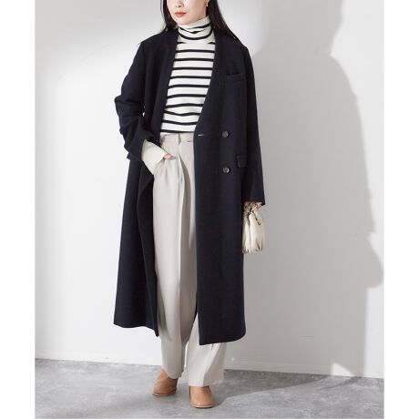 JOURNAL STANDARD☆Vネックリバーガウンコート（モッサVネックコート） 