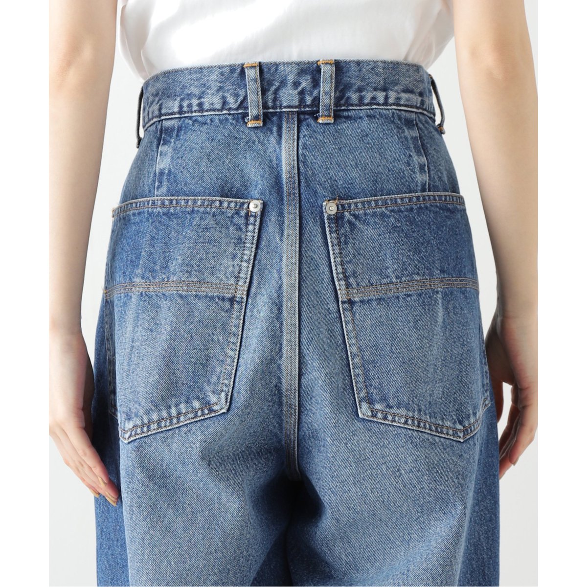 INSCRIRE アンスクリア タック ワイド デニム 36 INSCRIRE【 womens 】 Denim tuck wide pants | Terminal