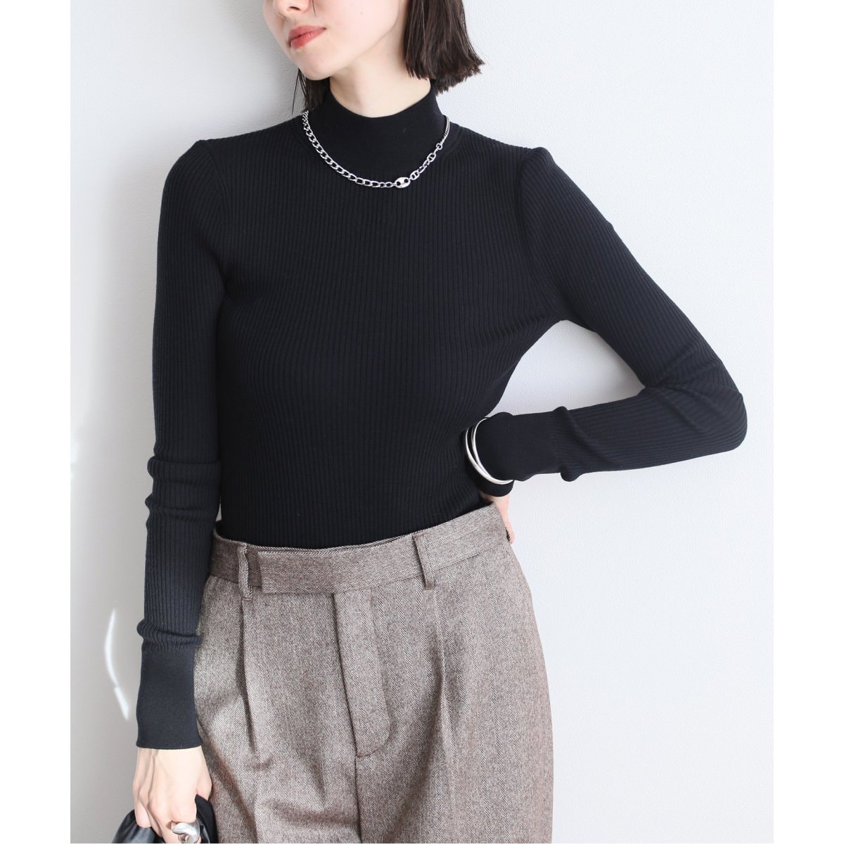 【お値下げ】BOWTE バウト　コットンシルクリブニット お値下げ】BOWTE バウト コットンシルクリブニット