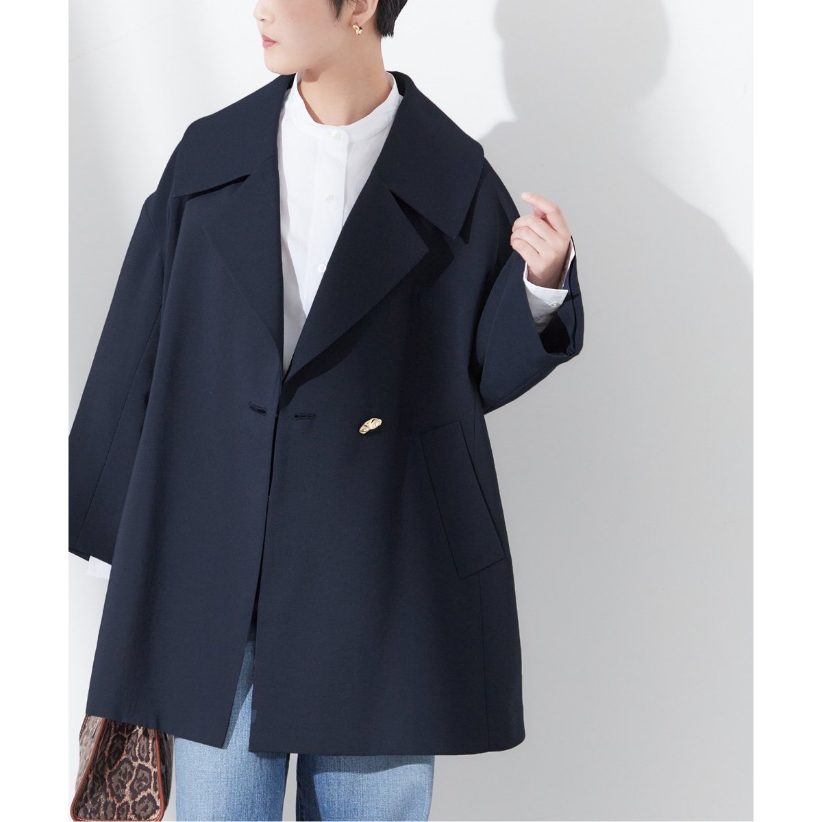 JOURNAL STANDARD L'ESSAGEバックサテンワイドカラーコート バックサテン ワイドカラーコート（その他ブルゾン／アウター