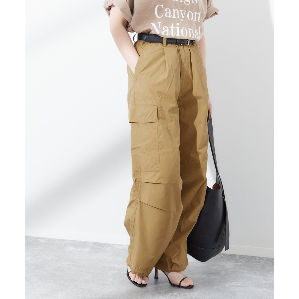 美品＊ジャーナルスタンダードレサージュ スーピマコットンナイロンカーゴパンツ journal standard L'essage（ジャーナルスタンダードレサージュ