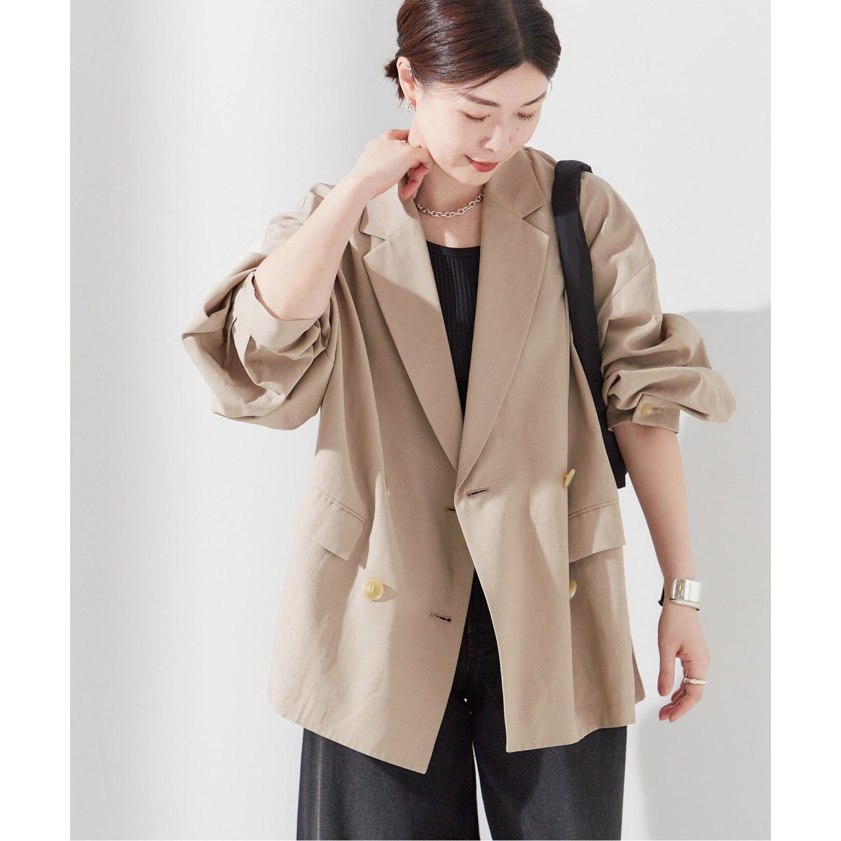クラネ CLANE SAILOR COLLAR TAILORED JACKET （NAVY） -靴