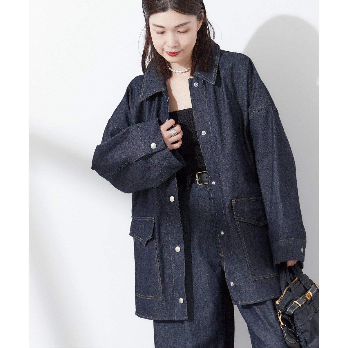 値下げしました　ジャーナルスタンダードレサージュ　デニムワークジャケットブラック セール】デニムワークジャケット（デニムジャケット）｜journal