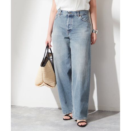 □【HAIKURE/ハイクル】BETHANY BRIGHT BLUE asian fit：デニム 