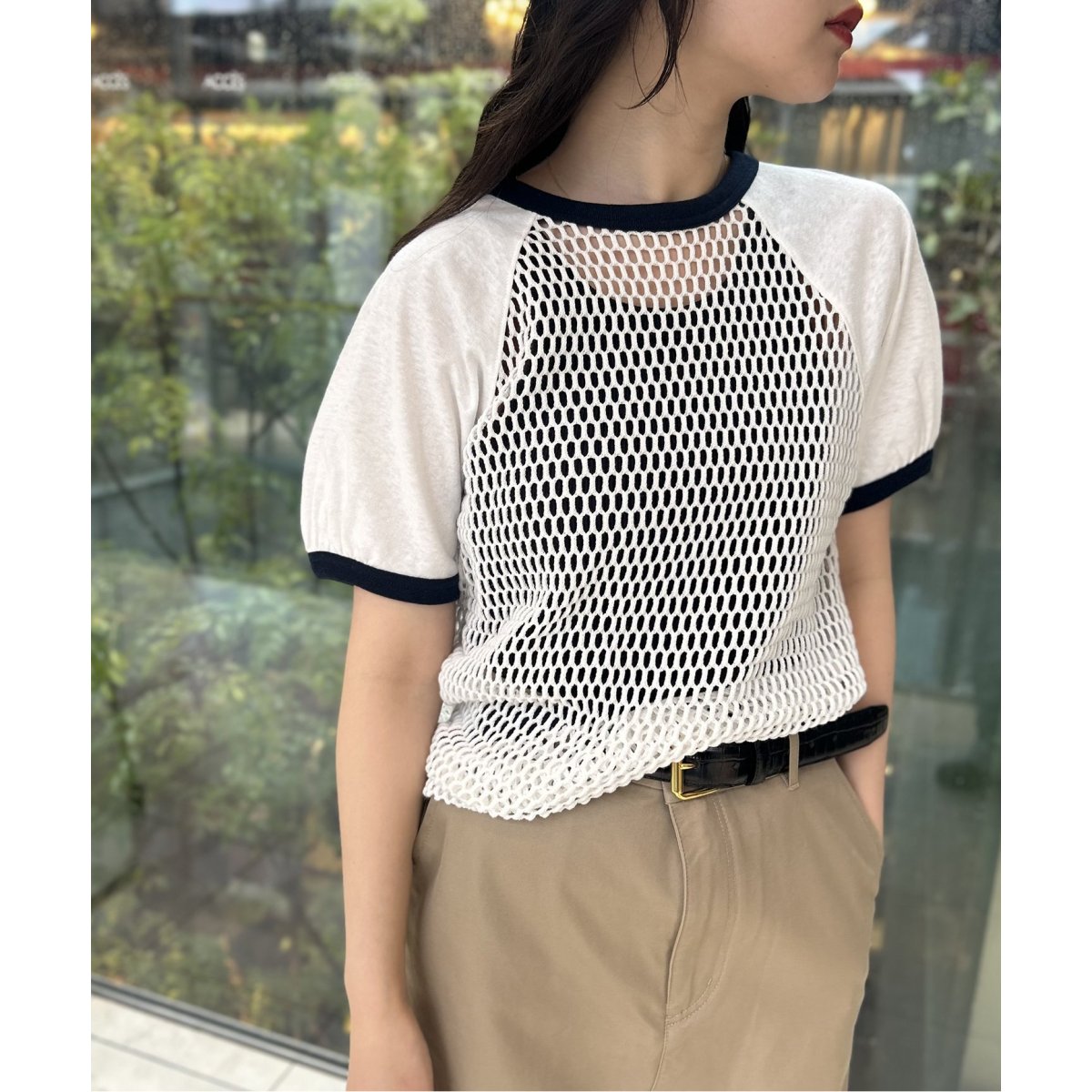 INSCRIRE - 6/24まで限定価格‼︎ INSCRIRE Mesh Raglan Tee INSCRIRE /アンスクリア】Mesh Raglan Tee：Tシャツ