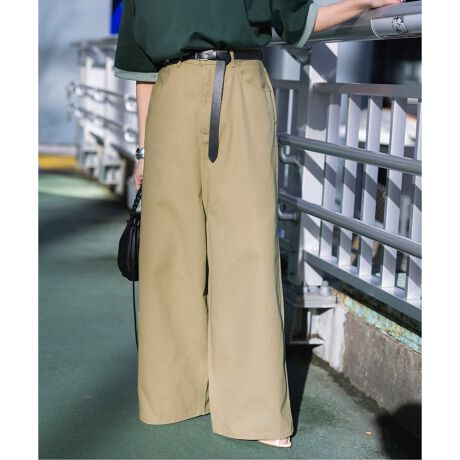 INSCRIRE /アンスクリア】E/C Loose Fit Pants：チノパンツ  