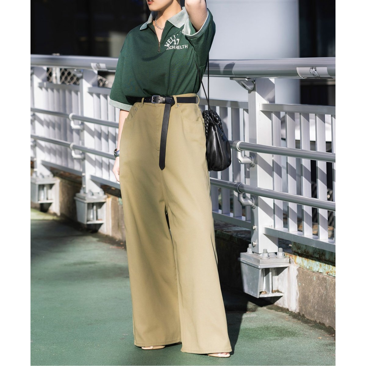 INSCRIRE /アンスクリア】E/C Loose Fit Pants：チノパンツ