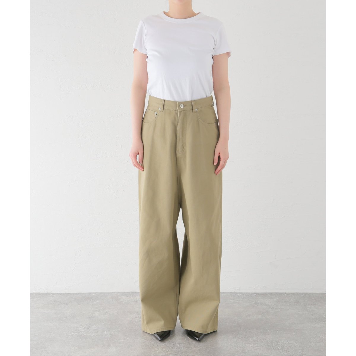 INSCRIRE /アンスクリア】E/C Loose Fit Pants：チノパンツ