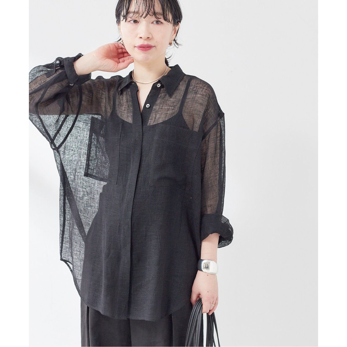 ジャーナルスタンダードレサージュ　BROCHE レースシャツ journal standard L'essage（ジャーナルスタンダードレサージュ