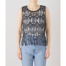 FUMIE TANAKA(フミエタナカ)】code fringe tank：ニットタンク 