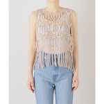 FUMIE TANAKA(フミエタナカ)】code fringe tank：ニットタンク  