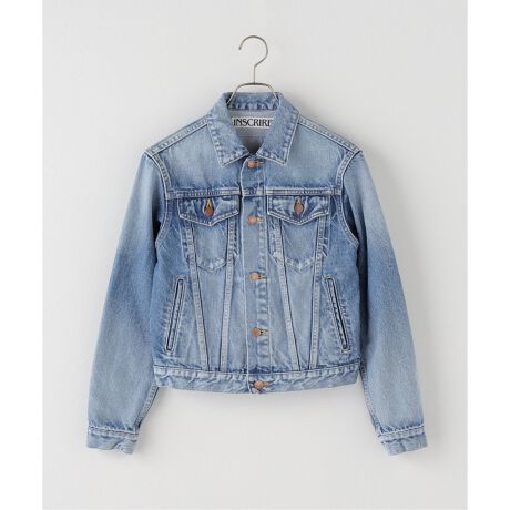 INSCRIRE /アンスクリア】Tight Fit Denim Jacket：デニムジャケット 