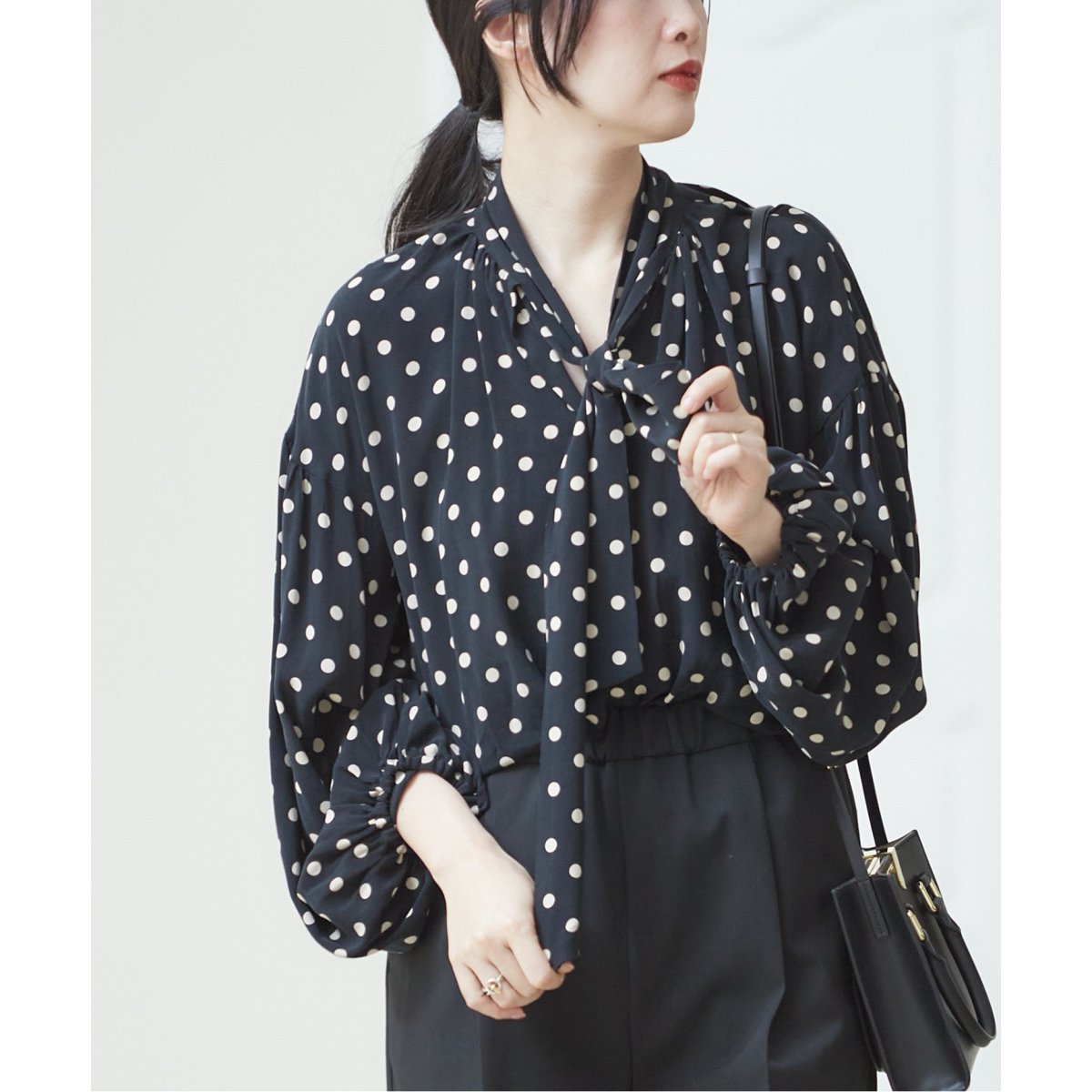 美品【ジャーナルスタンダードレサージュ】IPEKERDOTボウタイブラウス journal standard L'essage（ジャーナルスタンダード レサージュ