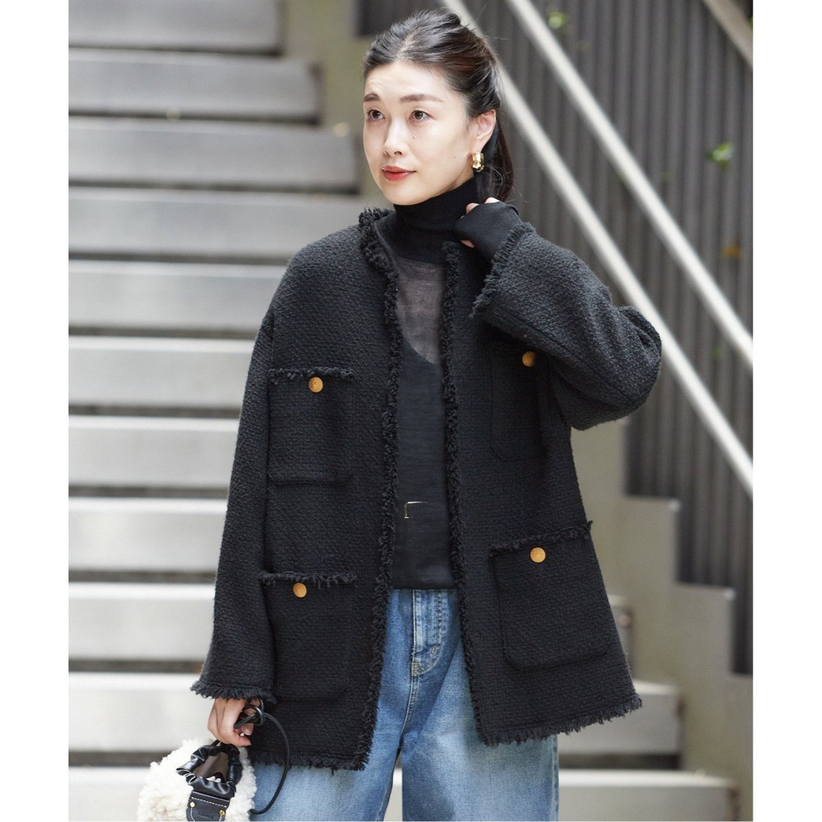 GIOLICAツイードBIGジャケット | ジャーナルスタンダード レサージュ