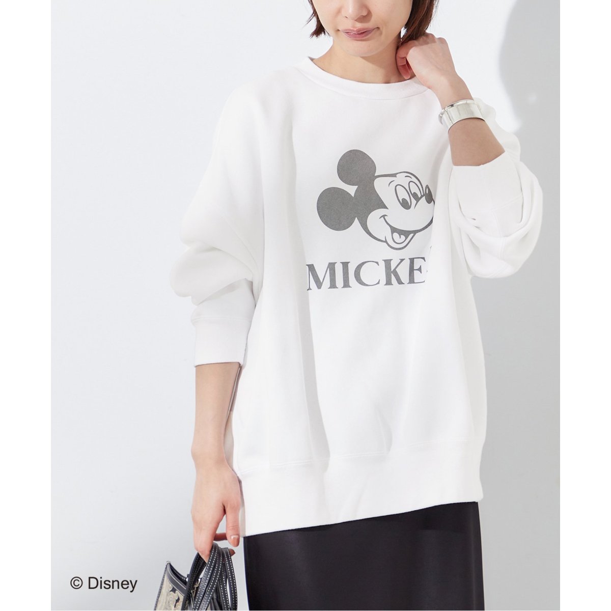 レサージュ　【MICKEY】スウェットプルオーバー　グレー MICKEY】ピグメントスウェットプルオーバー | ジャーナル