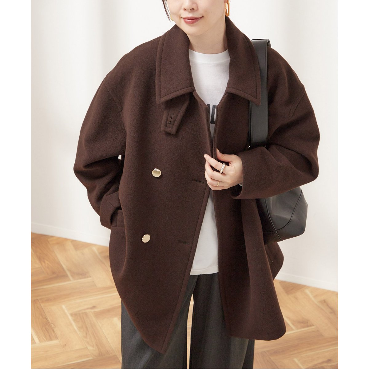 【新品】レサージュSUPER120 MANTECOステンカラーショートコート □SUPER120/MANTECOステンカラーショートコート | ジャーナル