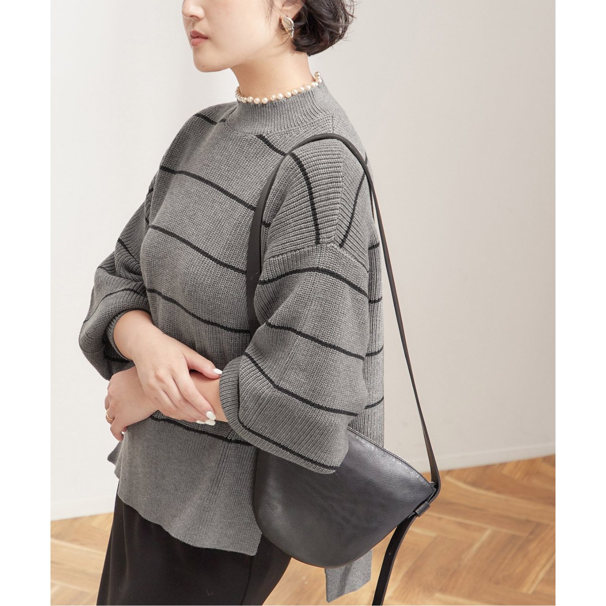 JOURNAL STANDARD L'ESSAGE パールつき畦プルオーバー パール畦プルオーバー | ジャーナルスタンダード レサージュ