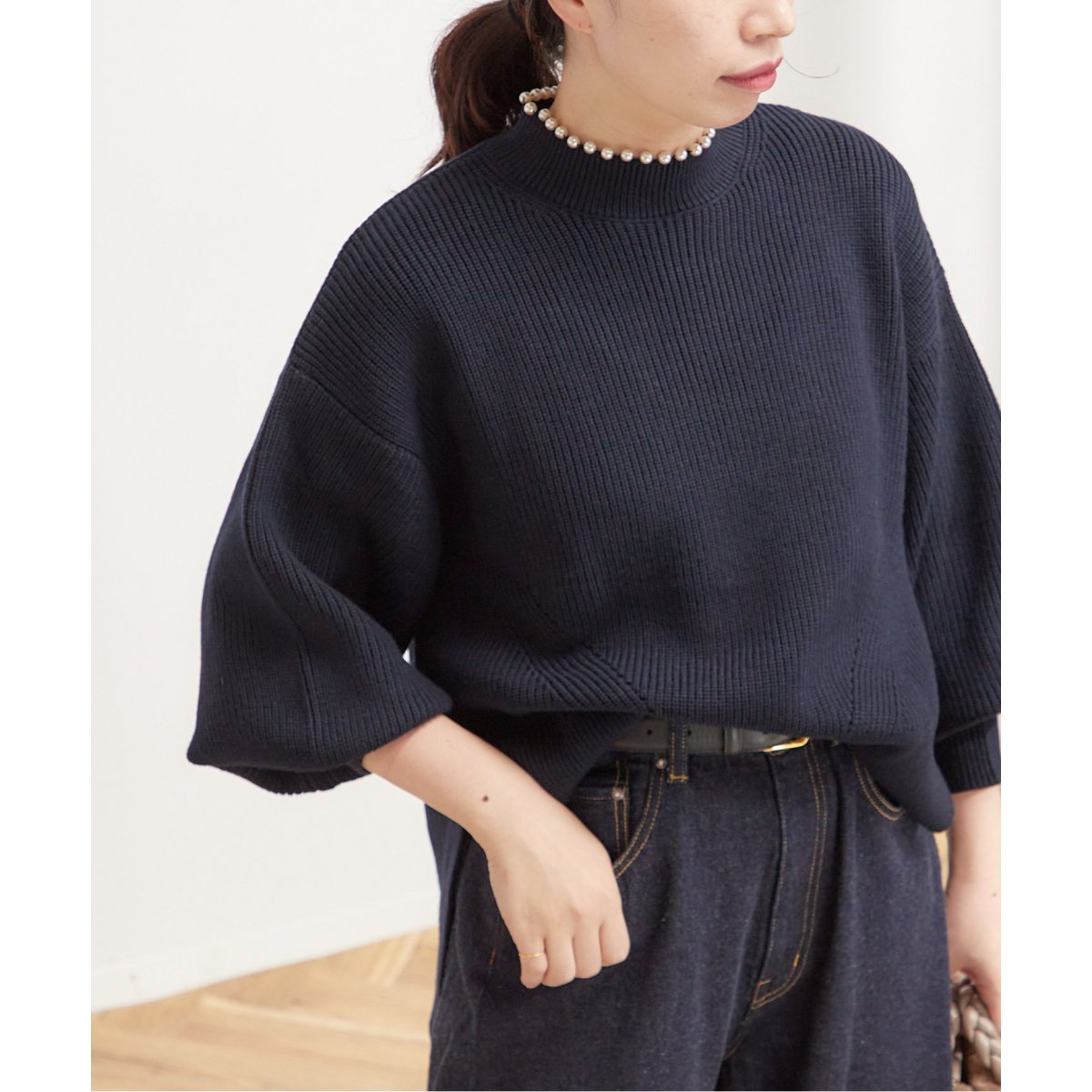 JOURNAL STANDARD L'ESSAGE パールつき畦プルオーバー パール畦プルオーバー | ジャーナルスタンダード レサージュ