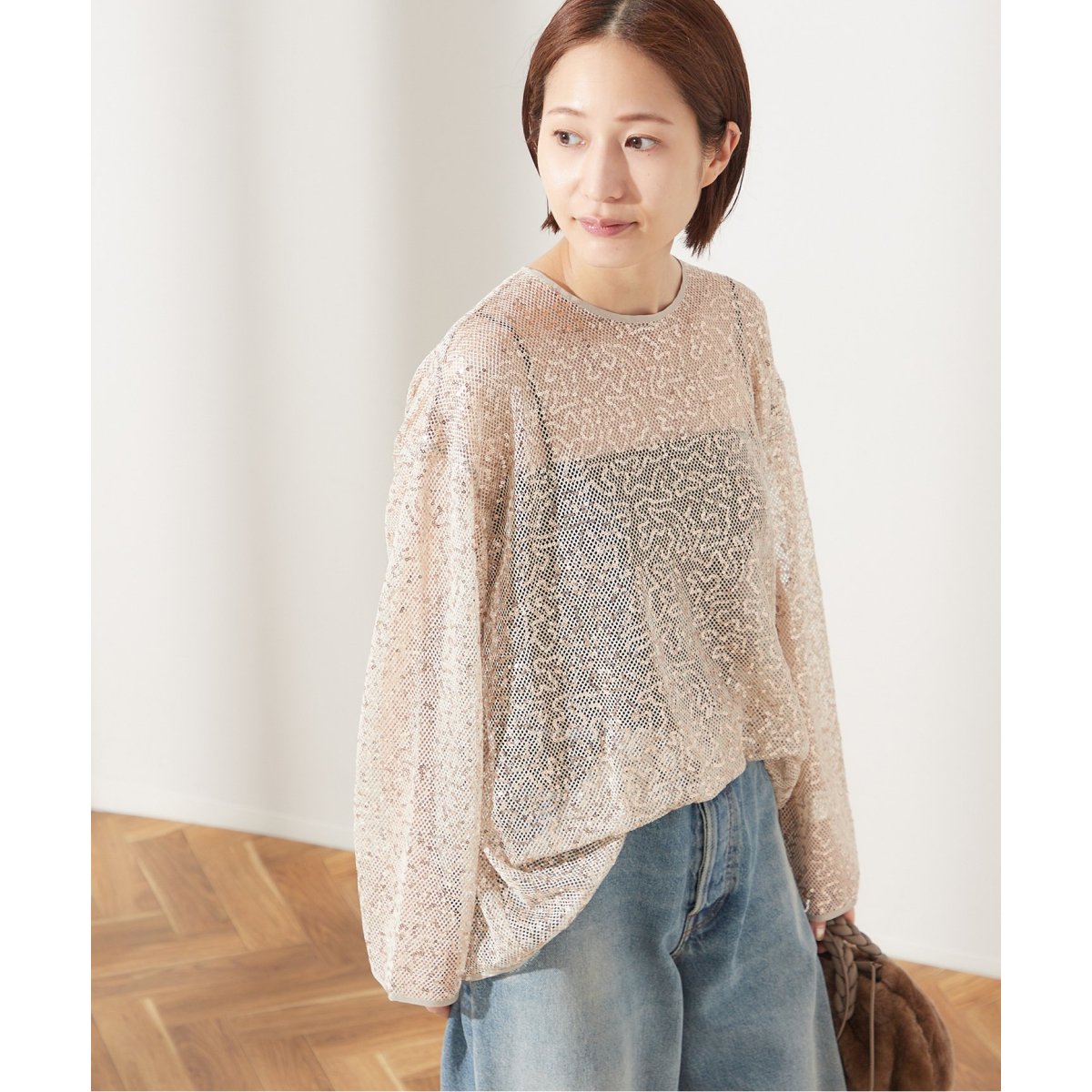 JOURNAL STANDARD L'ESSAGE スパンコールブラウス スパンコールロングスリーブブラウス | ジャーナルスタンダード