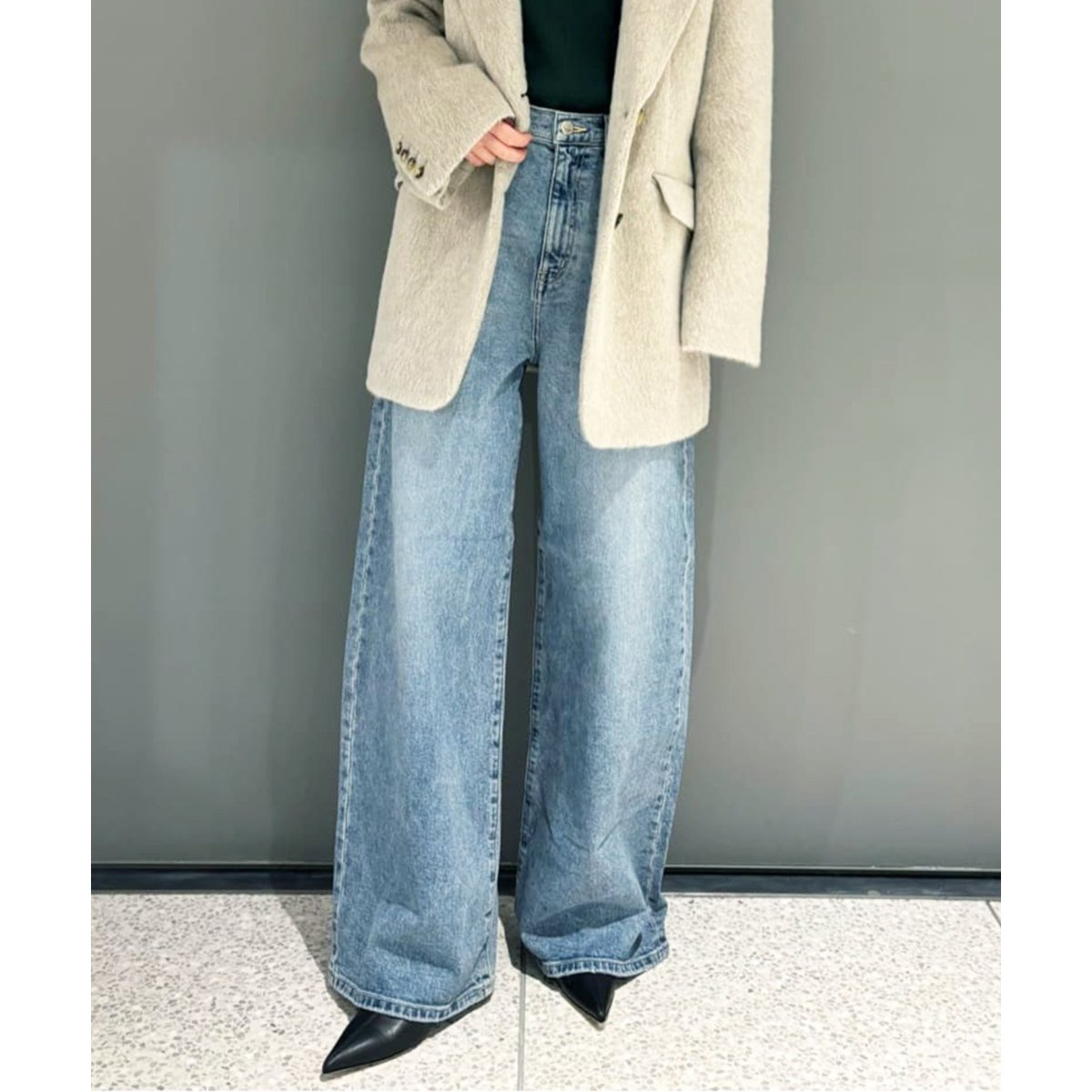 THE NEWHOUSE TNH MILTON JEAN ブルー ワイド 25