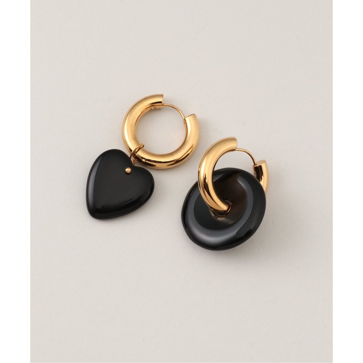 TIMELESS PEARLY◆ガラス ハートジュエリー＆コイン ピアス TIMELESS PEARLY◇ガラス ハートジュエリー＆コイン ピアス
