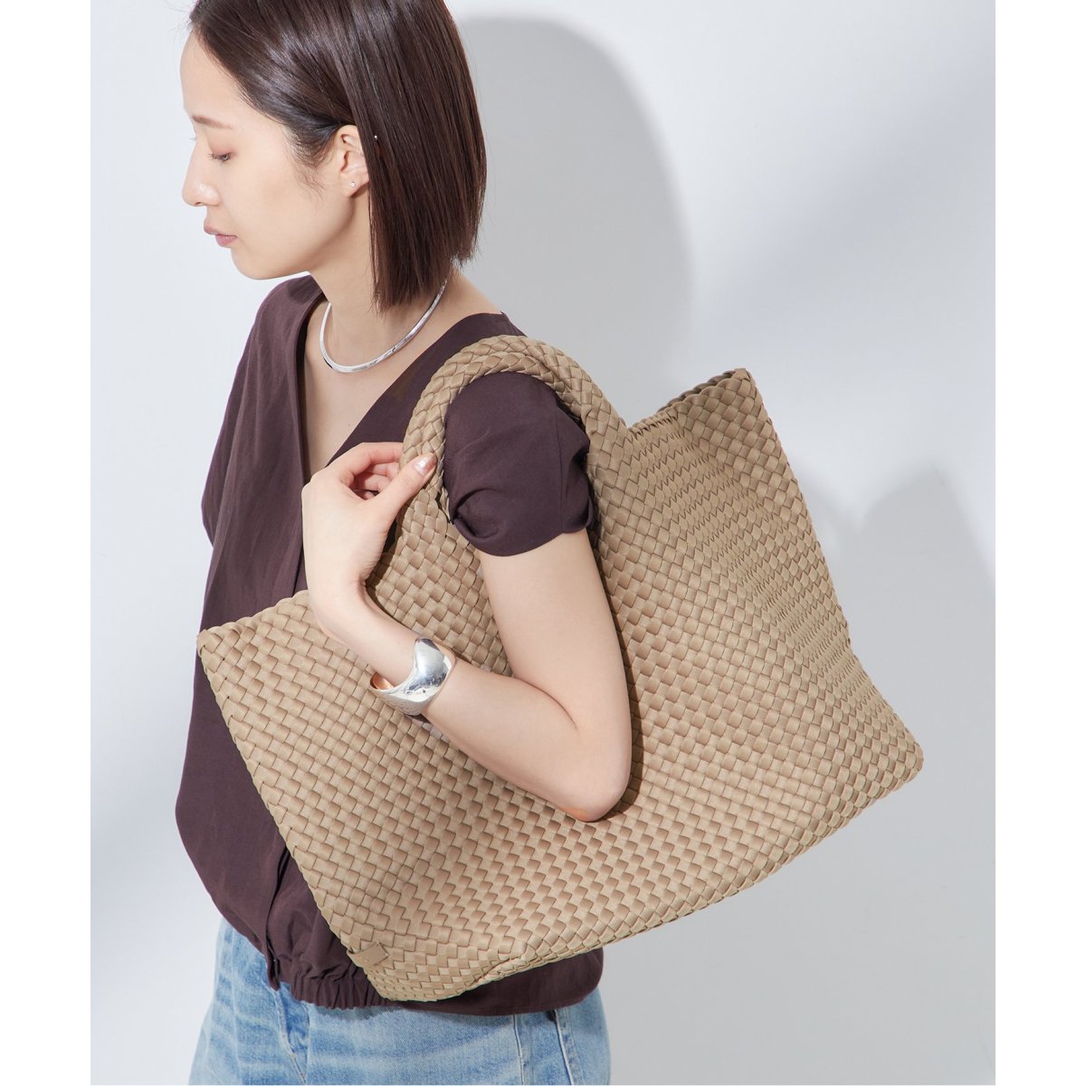 NAGHEDI/ナゲディ】ST BARTHES LARGE TOTE：トートバッグ
