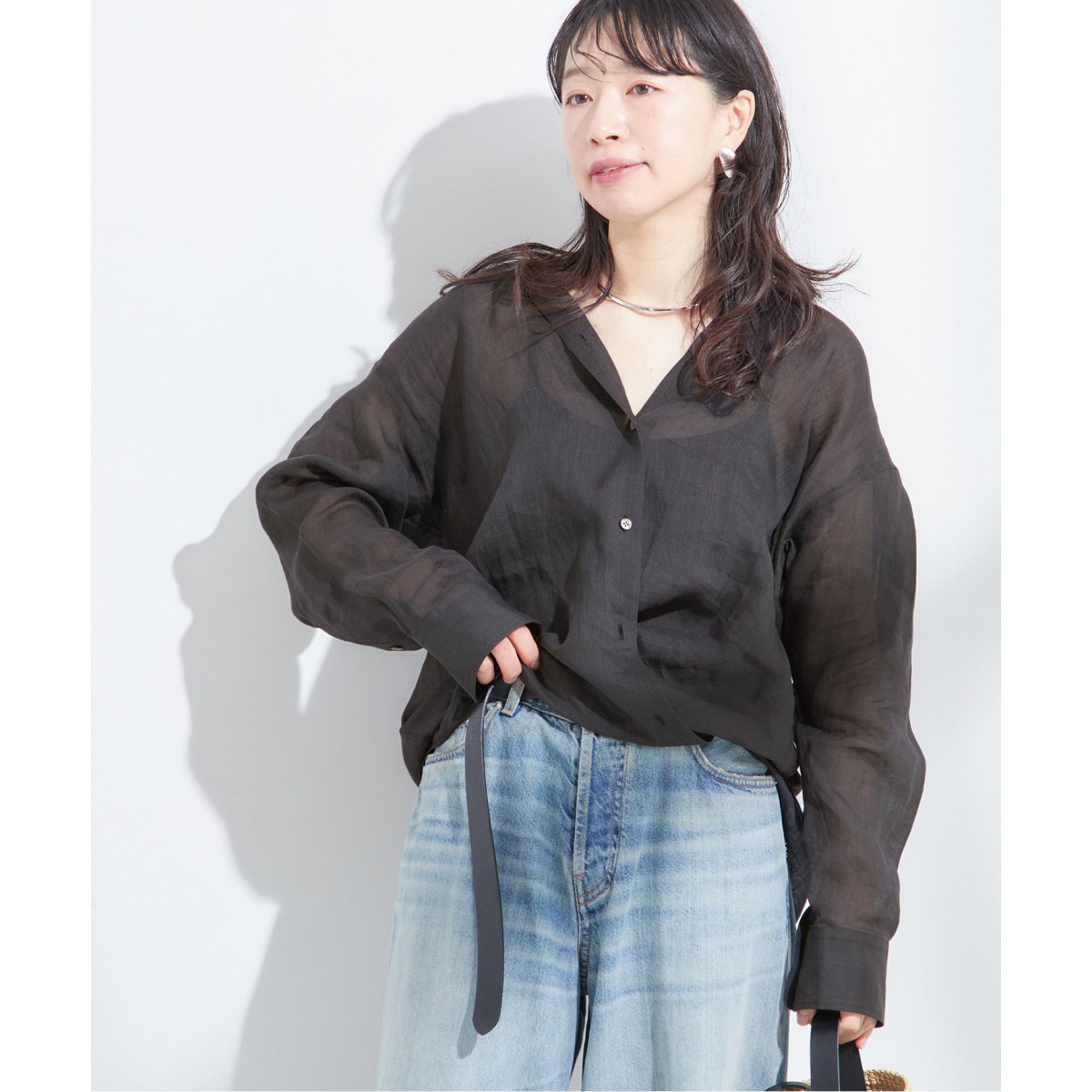 DEVEAUX GOLDラメモノトーンシャツ | ジャーナルスタンダード
