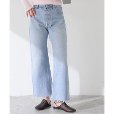 【RE/DONE/リダン】HIGH RISE WIDE LEG CROP：デニム