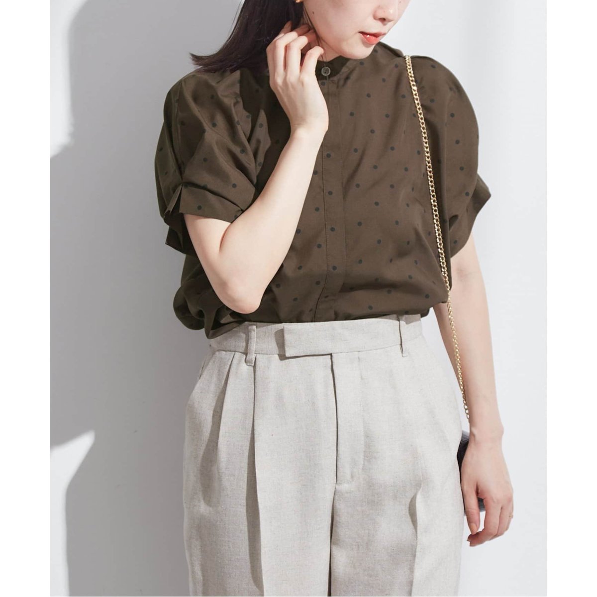 ジャーナルスタンダード レサージュ　DEVEAUX/ドットタックスリーブシャツ 追加4》DEVEAUX/ドットタックスリーブシャツ | ジャーナル