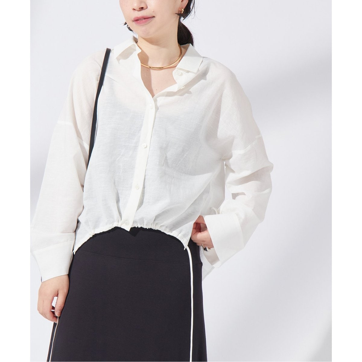 ブラウス シャツ 「TheLoom/ザ ルーム」DRAWSTRING SHIRT：シャツ レディース TheLoom/ザ ルーム】DRAWSTRING SHIRT：シャツ | ジャーナル