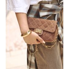 【AULENTTI/オウレンティ】スエードチェーンBAG：ショルダーバッグ