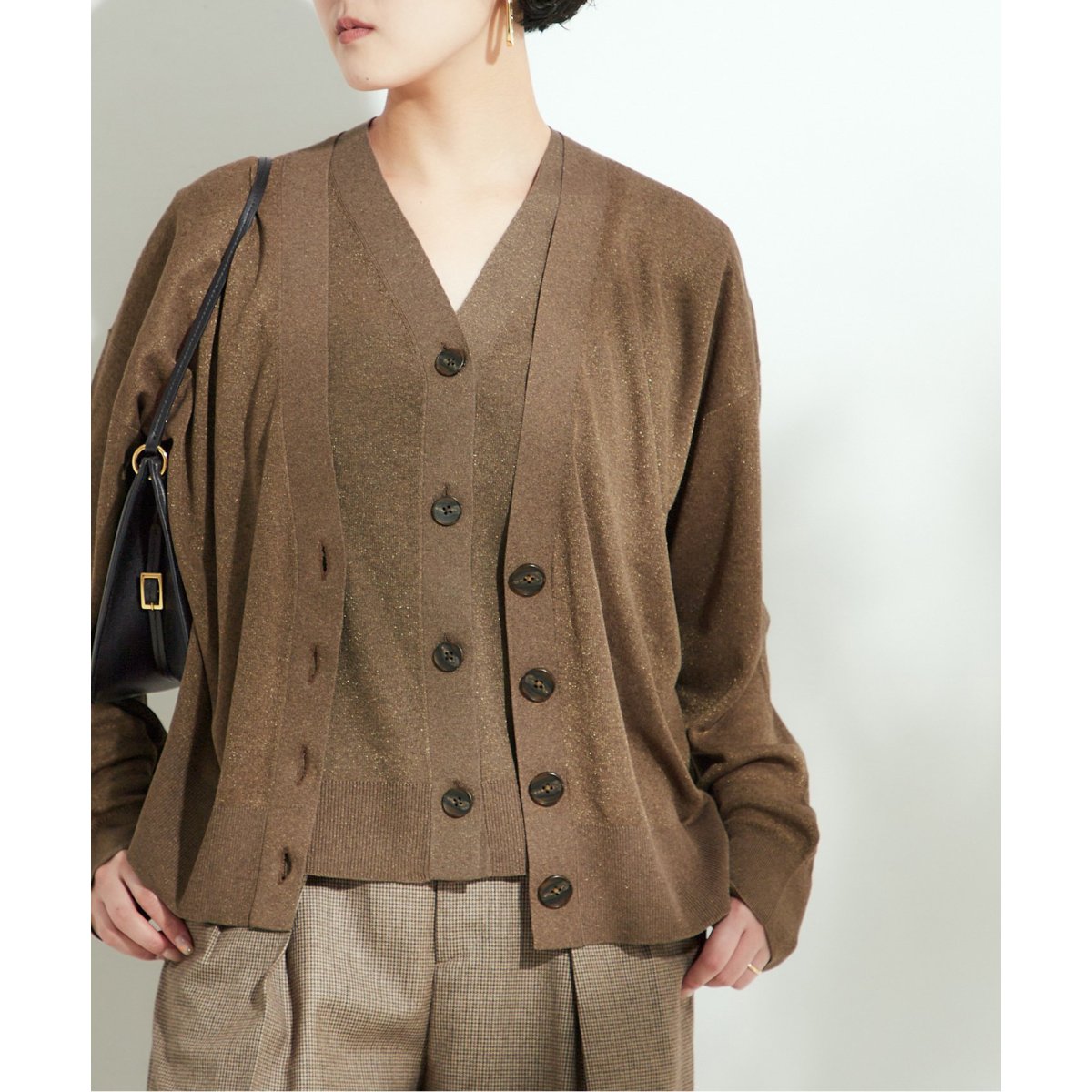 JOURNAL STANDARD L'ESSAGE シアーVネックカーディガン シアーVネックカーディガン | ジャーナルスタンダード