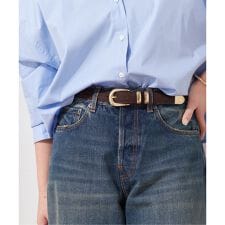 《予約》【MAISON BOINET】25 mm belt in nubuck leather li