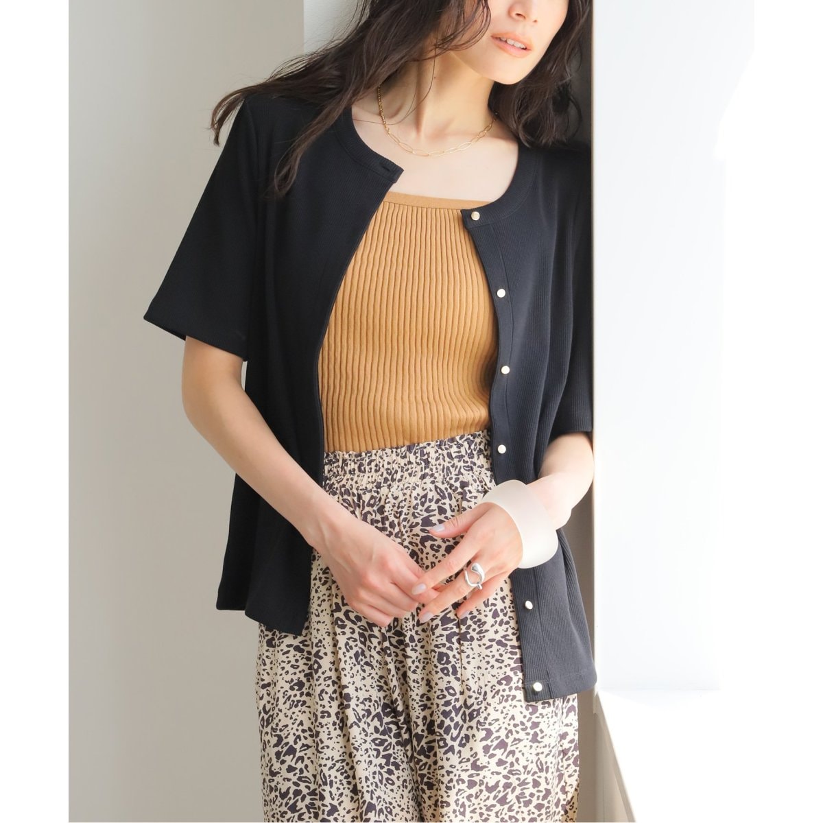JOURNAL STANDARD L'ESSAGE シアーVネックカーディガン シアーVネックカーディガン | ジャーナルスタンダード