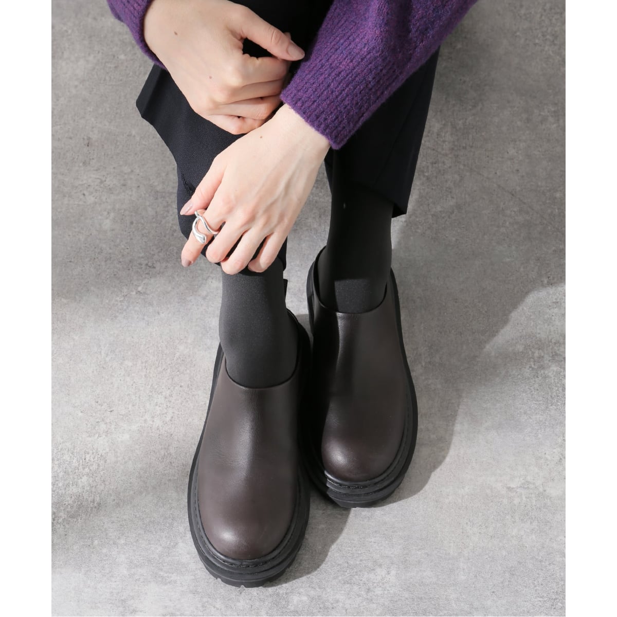 ジャーナルスタンダード レサージュ（journal standard L’essage）/【PIPPICHIC/ピッピシック】HAILET SLP 7 DARK BROWN：フラットシ… PIPPICHIC/ピッピシック】HAILET SLP 7 DARK BROWN：フラットシューズ