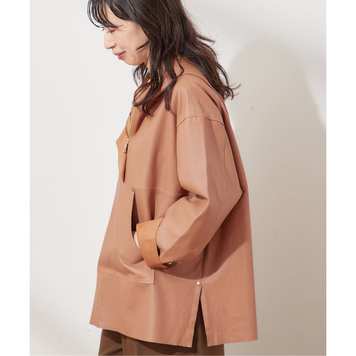 別注》【A PUPIL/ア ピューピル】レザーアノラック | ジャーナル