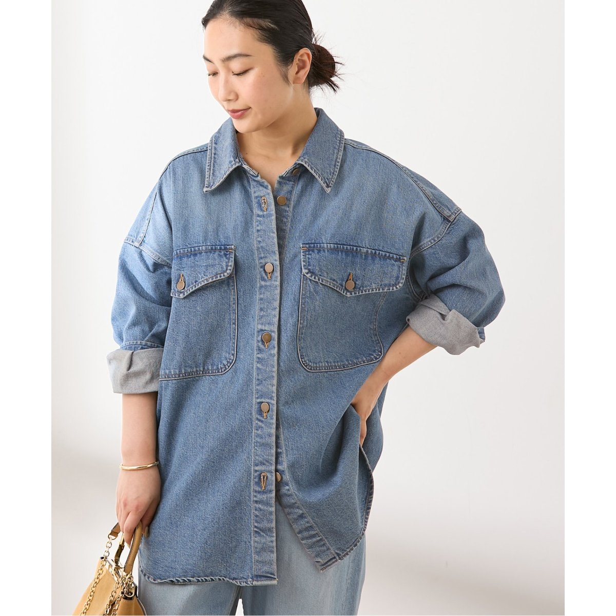 美品 ジャーナルスタンダードレザージュ ドットムジタックスリーブシャツ ブルー 追加5》DEVEAUX/ドットムジタックスリーブシャツ | ジャーナル