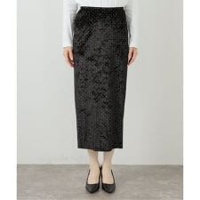 【SIMONE WILD/シモーネ ワイルド】STUD VELVET LOW-WAIST LONG