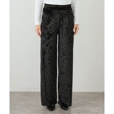 【SIMONE WILD/シモーネ ワイルド】STUD VELVET COZY PANTS：パンツ