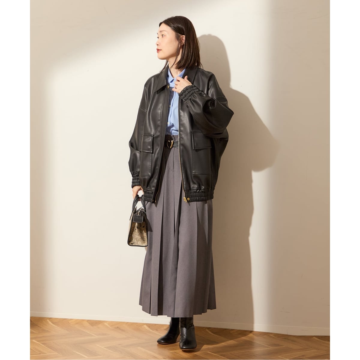 【ジャーナルスタンダードレサージュ】スタンドブルゾン カーキ 美品 JOURNAL STANDARD LUXE（ジャーナルスタンダード ラックス）の