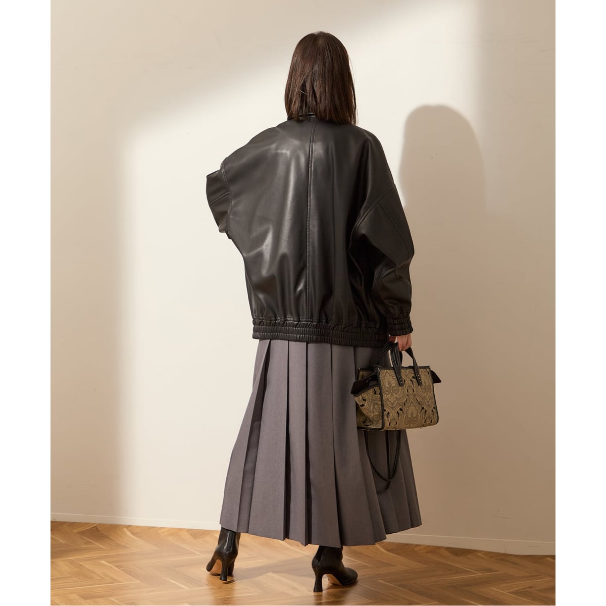 ジャーナルスタンダードレサージュ　リネンハーフスリーブJK 　ナチュラル journal standard L'essage（ジャーナルスタンダードレサージュ
